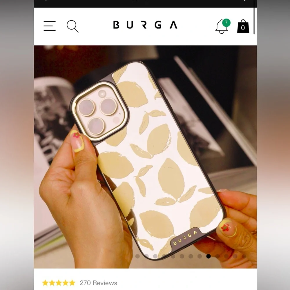 Burga | iPhone 17 pro elite mirror (MagSafe) ‘Morning commute’ Phone Case - Gold